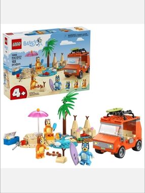 Lego Bluey Beach & Family Car Trip Playset